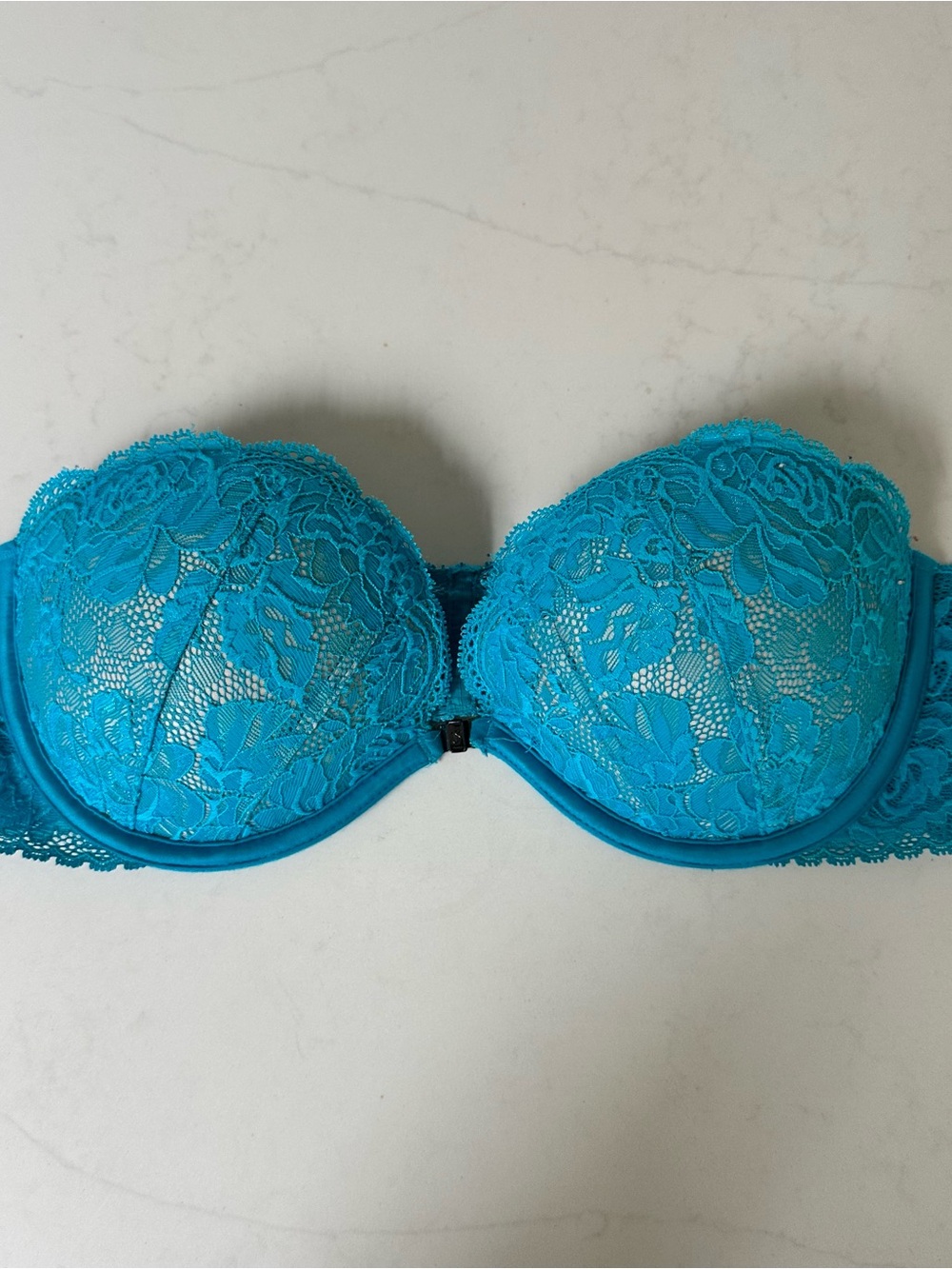 Victoria's Secret Teal Lace Strapless Push-Up Bra